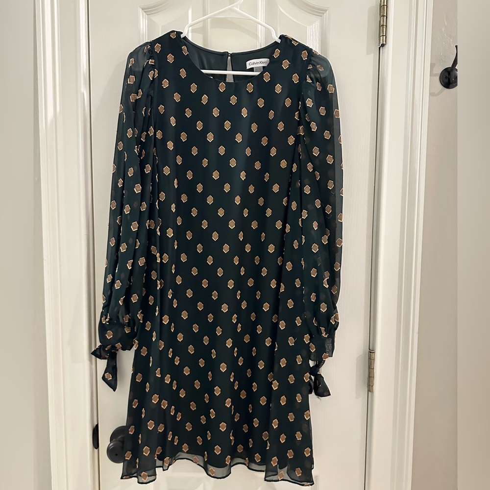 Green and gold dress